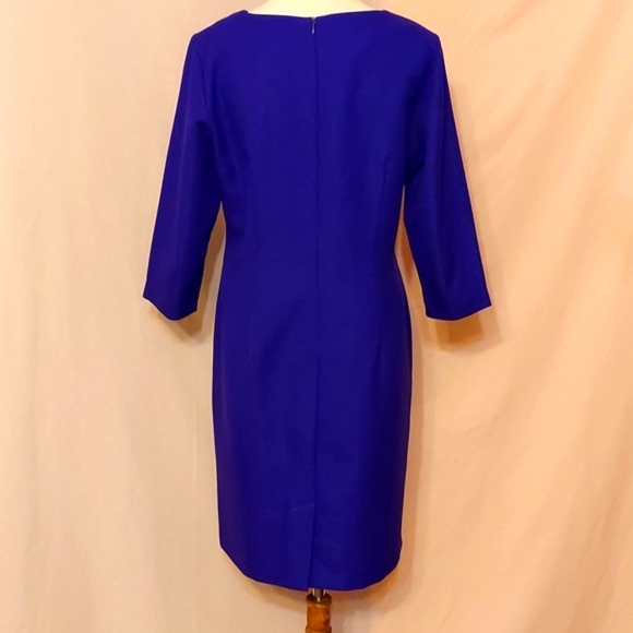 ‼️3 for $30‼️  Tower Hill Purple Three-quarter Sleeve Sheath Dress - Picture 3 of 3